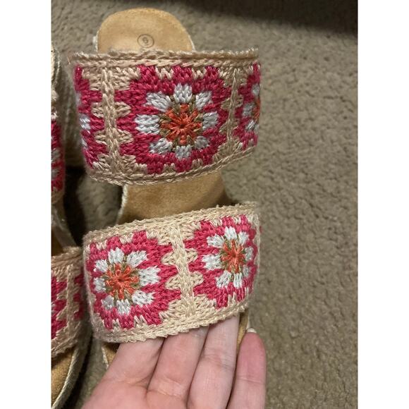 Women's Moata platform Sandals crochet flower design size 6 - Picture 6 of 6